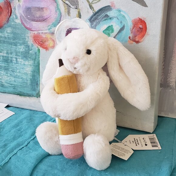 Jellycat Bunny With Pencil( small ) - Picture 7 of 8